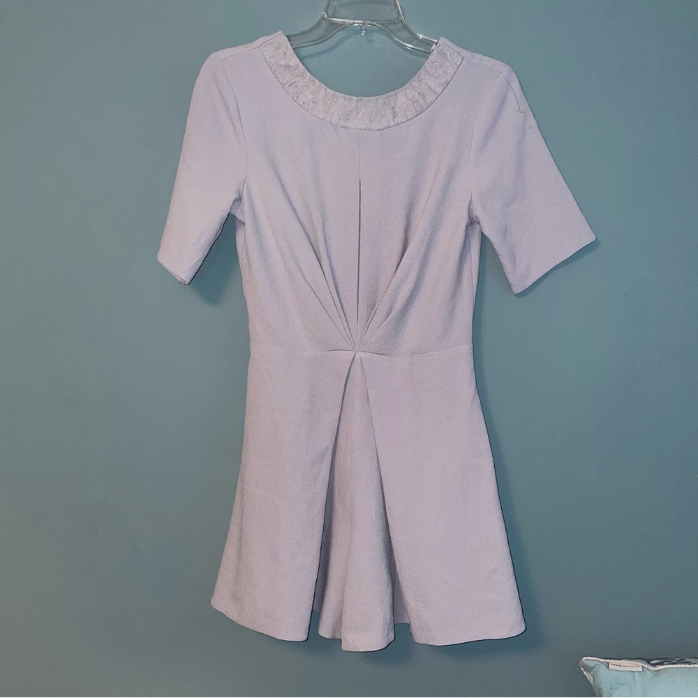 Miss Selfridge Short Sleeve Light Blue Cutout Back Romper Size 6